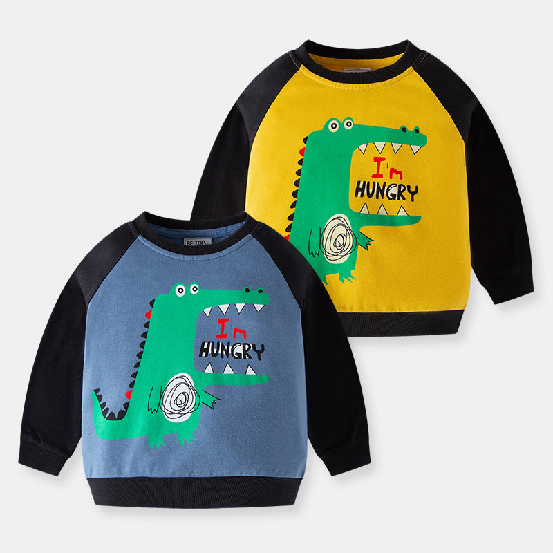 Baby Kid Boys Letters Dinosaur Cartoon Print Hoodies Swearshirts Wholesale 22111744