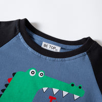 Load image into Gallery viewer, Baby Kid Boys Letters Dinosaur Cartoon Print Hoodies Swearshirts Wholesale 22111744
