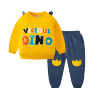 Load image into Gallery viewer, 2 Pieces Set Baby Kid Unisex Letters Print Hoodies Swearshirts And Cartoon Pants Wholesale 22111746
