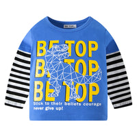 Load image into Gallery viewer, Baby Kid Unisex Striped Letters Cartoon Print Tops Wholesale 22111747
