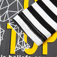Load image into Gallery viewer, Baby Kid Unisex Striped Letters Cartoon Print Tops Wholesale 22111747
