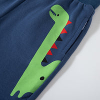 Load image into Gallery viewer, Baby Kid Boys Striped Dinosaur Print Sports Pants Wholesale 22111757
