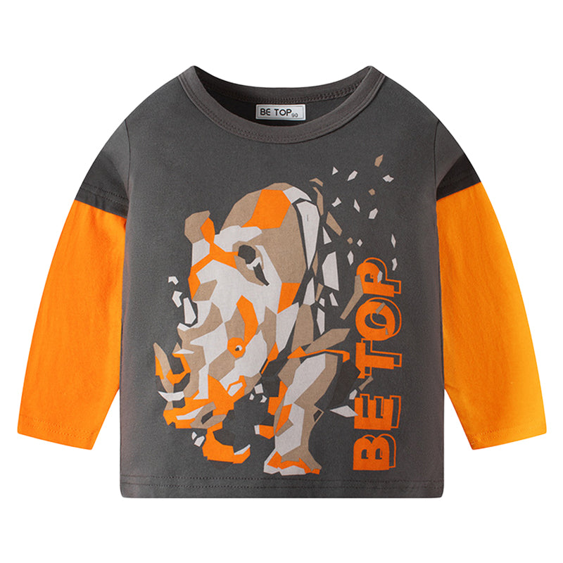 Baby Kid Unisex Letters Color-blocking Graphic Tops Wholesale 22111769