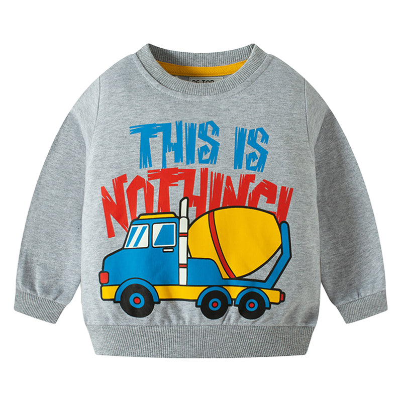 Baby Kid Unisex Letters Car Cartoon Print Hoodies Swearshirts Wholesale 22111778