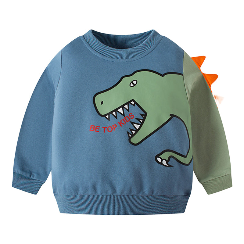 Baby Kid Unisex Letters Dinosaur Print Hoodies Swearshirts Wholesale 22111779