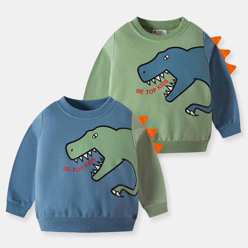 Baby Kid Unisex Letters Dinosaur Print Hoodies Swearshirts Wholesale 22111779