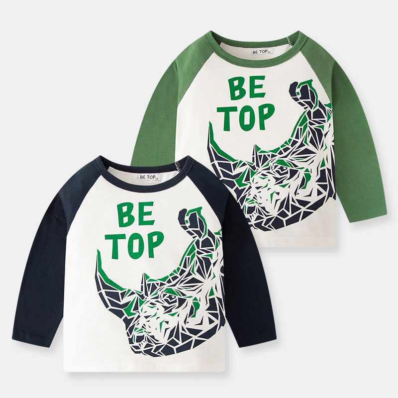 Baby Kid Unisex Letters Cartoon Print Tops Wholesale 22111789