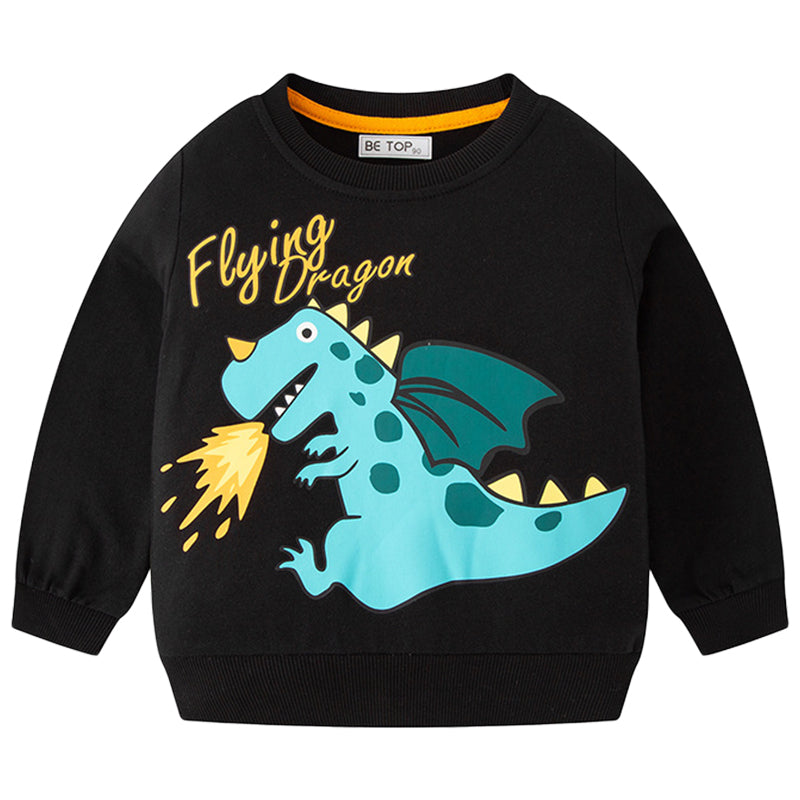 Baby Kid Unisex Letters Dinosaur Print Hoodies Swearshirts Wholesale 22111796