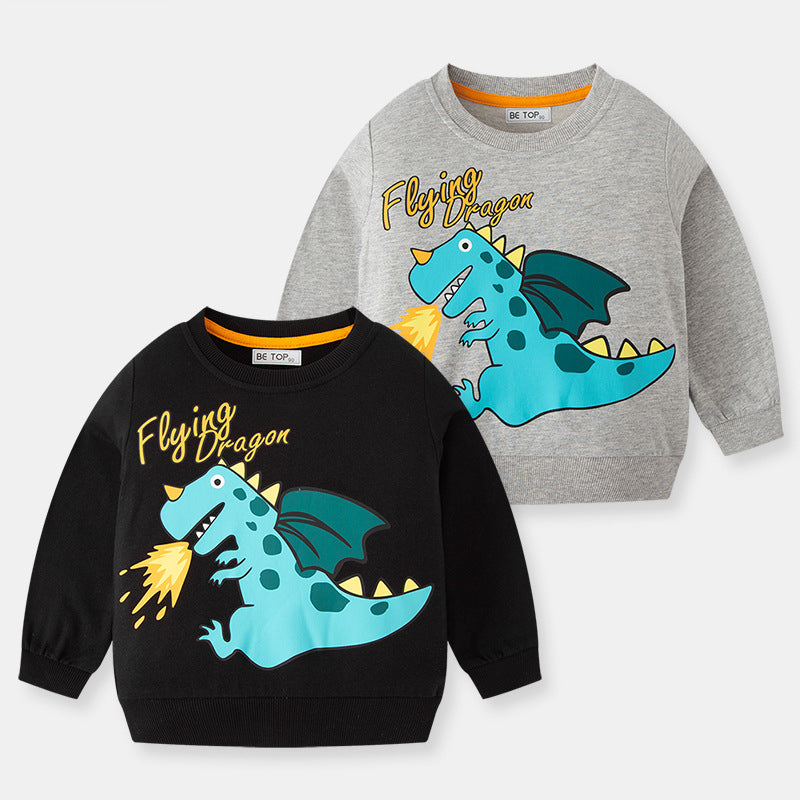 Baby Kid Unisex Letters Dinosaur Print Hoodies Swearshirts Wholesale 22111796