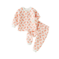 Load image into Gallery viewer, 2 Pieces Set Baby Kid Unisex Checked Jackets Outwears And Pants Sleepwears Wholesale 22111798
