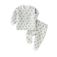 Load image into Gallery viewer, 2 Pieces Set Baby Kid Unisex Checked Jackets Outwears And Pants Sleepwears Wholesale 22111798
