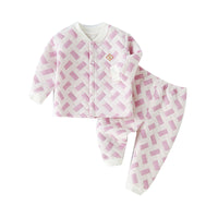 Load image into Gallery viewer, 2 Pieces Set Baby Kid Unisex Checked Jackets Outwears And Pants Sleepwears Wholesale 22111798
