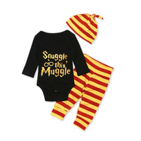 Load image into Gallery viewer, 3 Pieces Set Baby Unisex Letters Rompers Striped Pants And Hats Wholesale 22112102
