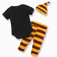 Load image into Gallery viewer, 3 Pieces Set Baby Unisex Letters Rompers Striped Pants And Hats Wholesale 22112102
