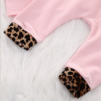 Load image into Gallery viewer, 2 Pieces Set Baby Girls Leopard Hoodies Swearshirts And Pants Wholesale 22112105
