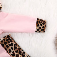 Load image into Gallery viewer, 2 Pieces Set Baby Girls Leopard Hoodies Swearshirts And Pants Wholesale 22112105
