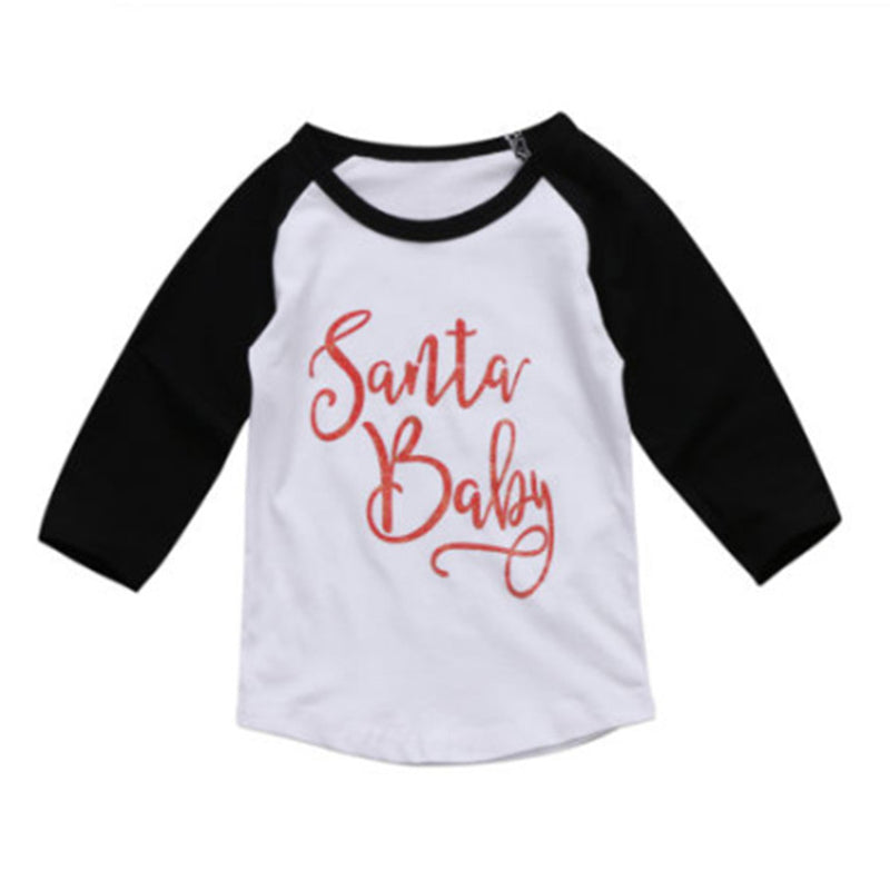 Baby Kid Girls Letters Color-blocking Tops Wholesale 22112116