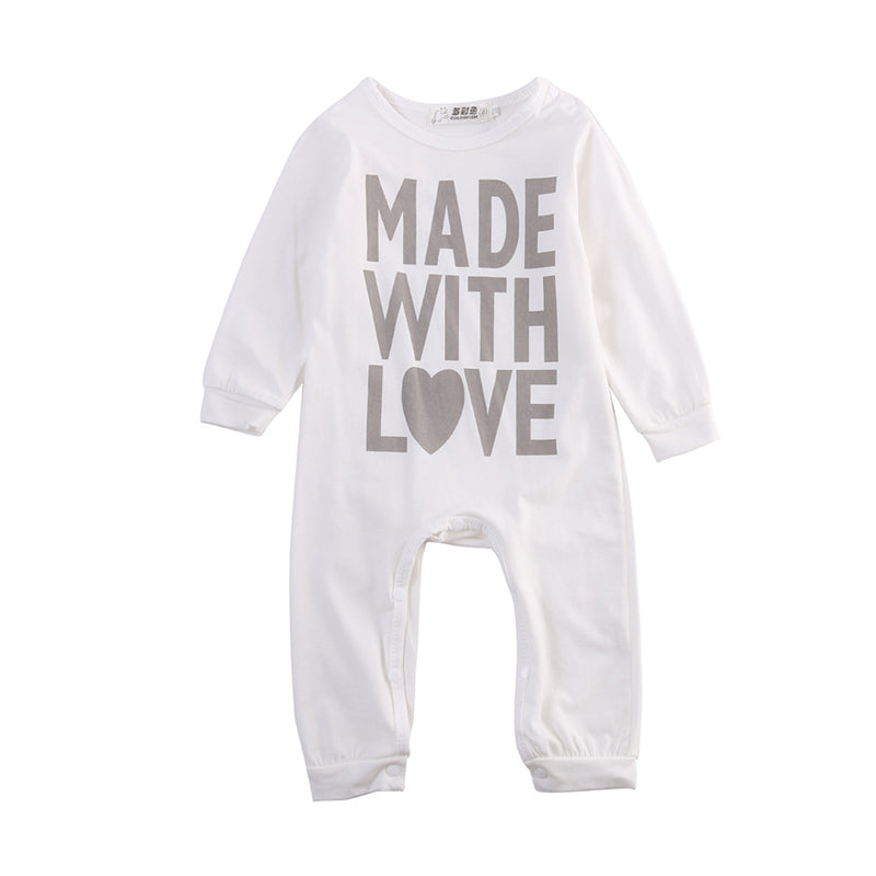 Baby Unisex Letters Love heart Jumpsuits Wholesale 22112119