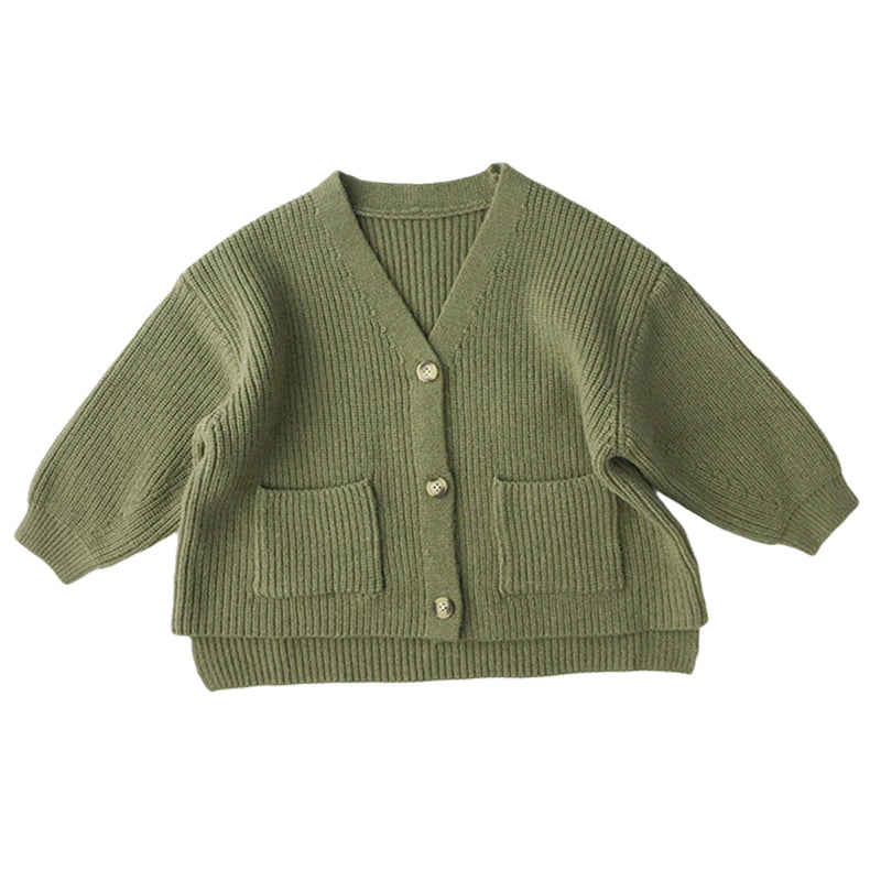 Baby Kid Unisex Solid Color Cardigan Wholesale 22112131