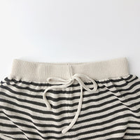 Load image into Gallery viewer, 2 Pieces Set Baby Kid Unisex Striped Tank Tops And Shorts Wholesale 22112134
