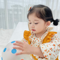 Load image into Gallery viewer, Baby Kid Girls Flower Bow Print Jumpsuits Wholesale 221121352
