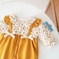 Load image into Gallery viewer, Baby Kid Girls Flower Bow Print Jumpsuits Wholesale 221121352
