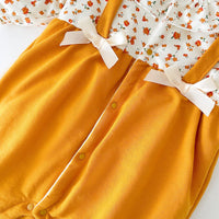 Load image into Gallery viewer, Baby Kid Girls Flower Bow Print Jumpsuits Wholesale 221121352
