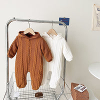 Load image into Gallery viewer, Baby Kid Unisex Solid Color Crochet Jumpsuits Wholesale 221121354
