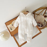Load image into Gallery viewer, Baby Kid Unisex Solid Color Crochet Jumpsuits Wholesale 221121354
