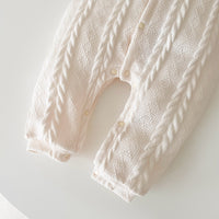 Load image into Gallery viewer, Baby Kid Unisex Solid Color Crochet Jumpsuits Wholesale 221121354
