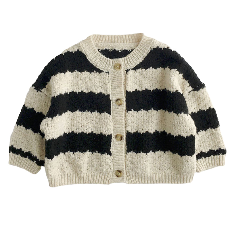 Baby Kid Unisex Striped Cardigan Wholesale 22112139