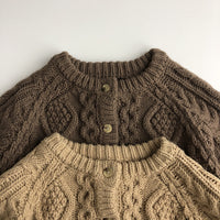Load image into Gallery viewer, Baby Kid Unisex Solid Color Crochet Cardigan Knitwear Wholesale 22112145
