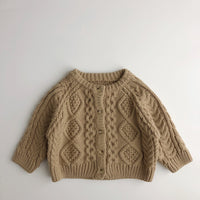 Load image into Gallery viewer, Baby Kid Unisex Solid Color Crochet Cardigan Knitwear Wholesale 22112145
