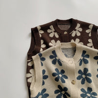 Load image into Gallery viewer, Baby Kid Unisex Flower Vests Waistcoats Knitwear Wholesale 22112152
