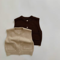Load image into Gallery viewer, Baby Kid Unisex Solid Color Vests Waistcoats Knitwear Wholesale 22112154
