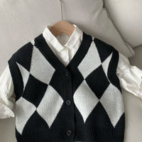 Load image into Gallery viewer, Baby Kid Unisex Checked Vests Waistcoats Knitwear Wholesale 22112157

