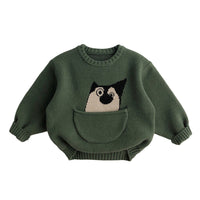Load image into Gallery viewer, Baby Kid Unisex Animals Cartoon Print Sweaters Wholesale 221121571
