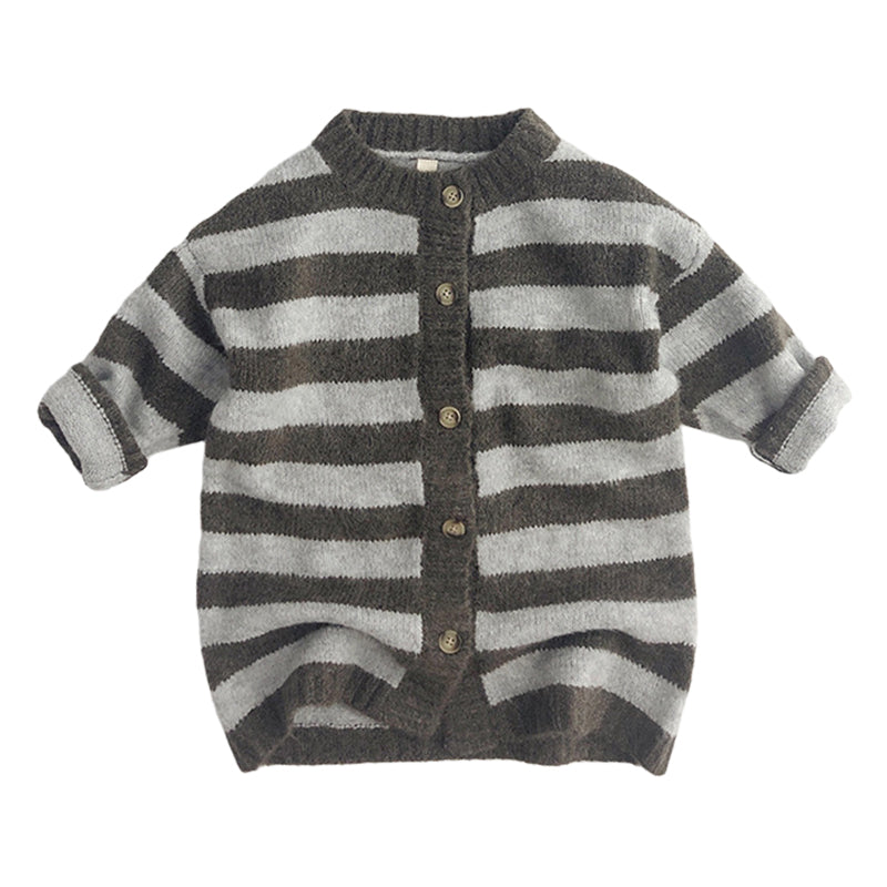 Baby Kid Unisex Striped Color-blocking Cardigan Wholesale 22112162