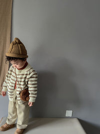 Load image into Gallery viewer, Baby Kid Unisex Striped Crochet Cardigan Wholesale 22112167
