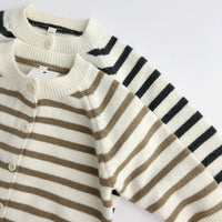 Load image into Gallery viewer, Baby Kid Unisex Striped Crochet Cardigan Wholesale 22112167
