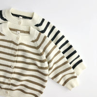 Load image into Gallery viewer, Baby Kid Unisex Striped Crochet Cardigan Wholesale 22112167
