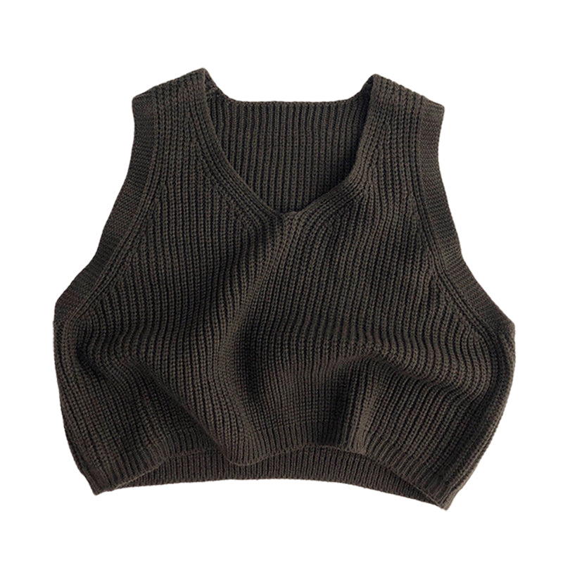 Baby Kid Unisex Solid Color Vests Waistcoats Knitwear Wholesale 22112170