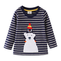 Load image into Gallery viewer, Baby Kid Boys Striped Cartoon Print Tops Wholesale 22112514
