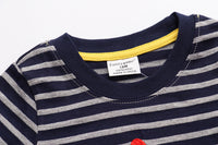 Load image into Gallery viewer, Baby Kid Boys Striped Cartoon Print Tops Wholesale 22112514
