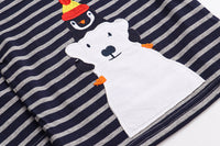 Load image into Gallery viewer, Baby Kid Boys Striped Cartoon Print Tops Wholesale 22112514
