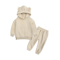 Load image into Gallery viewer, 2 Pieces Set Baby Kid Unisex Solid Color Hoodies Swearshirts And Pants Wholesale 221125269

