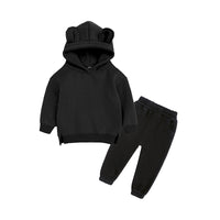 Load image into Gallery viewer, 2 Pieces Set Baby Kid Unisex Solid Color Hoodies Swearshirts And Pants Wholesale 221125269
