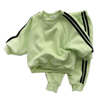 Load image into Gallery viewer, 2 Pieces Set Baby Kid Unisex Solid Color Hoodies Swearshirts And Pants Wholesale 221125277
