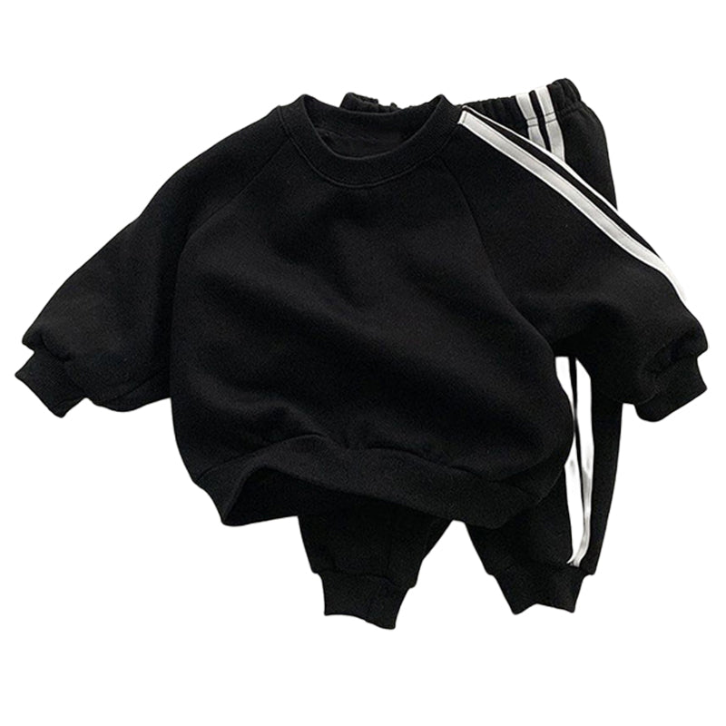 2 Pieces Set Baby Kid Unisex Solid Color Hoodies Swearshirts And Pants Wholesale 221125277