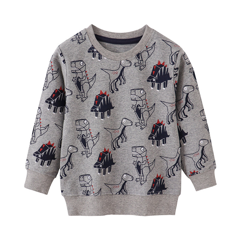 Baby Kid Boys Dinosaur Cartoon Print Hoodies Swearshirts Wholesale 221125295
